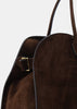 Suede Mocha Soft Margaux 17 Tote Bag