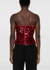 Red 3D Sequin Top