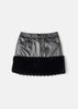 Black Sputtering x Fake Boa Skirt