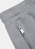 Grey Zip-up Jersey Casual Shorts