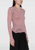 Pink Layered Distressed-Effect Top