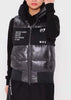 Black Sputtering thermal insulation full zip up vest