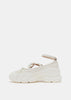 White Criss-Cross Ballerina Sneakers