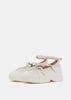 White Criss-Cross Ballerina Sneakers