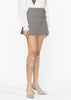 Grey Buckled Mini Skirt