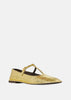 Gold Square T-Strap Flat