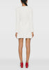 Cream Buttoned Knit Mini Dress