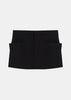 Black Cut Off Mini Skirt