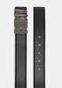 Black Logo-Plaque Leather Belt