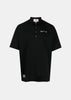 Black Coolmax Eco Seersucker Birdseye Polo Shirt