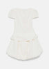 Cream Boucle Bow Detail Mini Dress