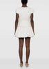 Cream Boucle Bow Detail Mini Dress