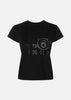 Black Signature Number-Print T-Shirt