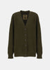 Army Green Over Cardigan