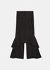 Black Deconstructed Godet Skirt