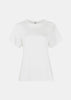 White Curved Seam T-Shirt