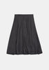 Grey Pinstripe A-Line Skirt