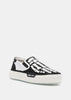 Black/White Skel Top Slip On Sneakers