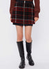 Red TEXBRID Knit Check Skirt