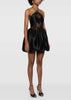 Black Taffeta Halterneck Mini Dress