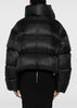 Black Funnel Neck Puffer Jacket