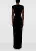 Black Velvet Embellished Maxi Dress