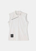 White Bare Sheeting Sleeveless Top