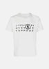 White Numbers-Print Cotton T-Shirt