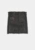 Black Coated Denim Mini Skirt