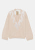 Tan Long Sleeve V-Neck Top