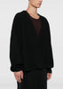 Black Heavy Waffle Cardigan