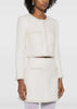 Cream Boucle Pearl Trim Jacket