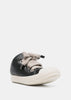 Black/Milk Jumbo Laced Padded Low Sneakers