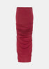Cherry Shrimp Ruched-Detail Skirt