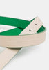 Green Logo-Debossed Belt