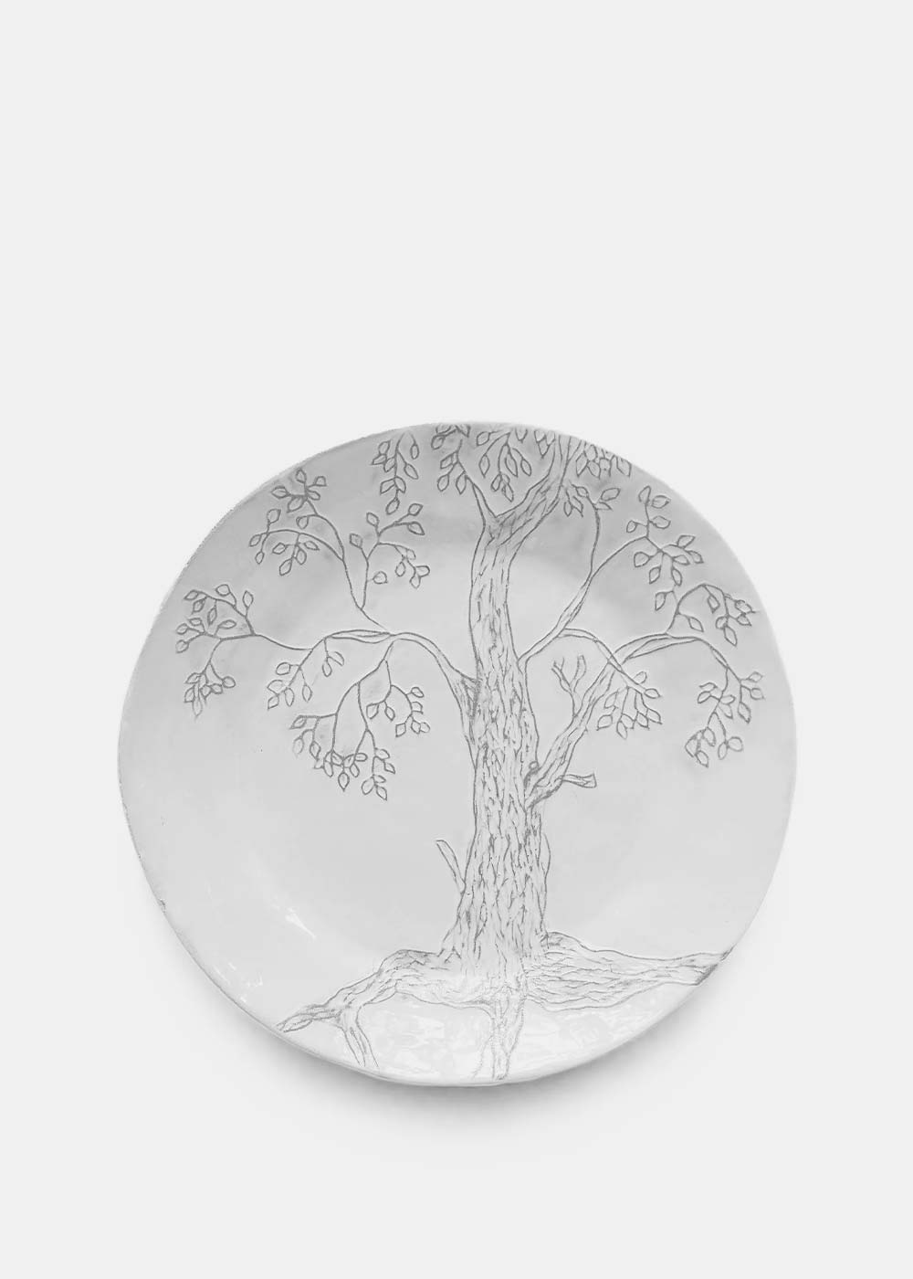 White Tree Plate White Large Tree Dinner Plate | LEISURE CENTER