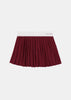 Merlot Classic Logo Pleated Skirt