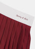 Merlot Classic Logo Pleated Skirt