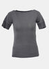 Gray Darted Fitted T-Shirt