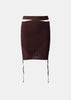 Brown Cutout Miniskirt