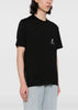 Black Swing-Open Cotton T-Shirt