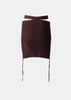Brown Cutout Miniskirt