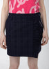 Dark Navy TEXBRID Lattice Embossed Stretch Skirt