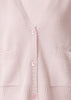 Pink Carded V Neck Cardigan In Cashmere