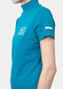 Green Mesh Short-sleeve High-neck T-shirt