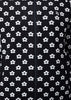 Black Daisy Pattern Full Zip Knit Jacket
