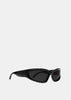 Black Swift Oval Sunglasses