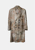 0M2311104-02 PRINTED DOUBLE BREASTED LONG COAT