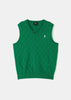 Green PG Logo Knitted V-neck Vest