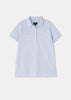 Light Blue Logo Jacquard Short Sleeve Polo Shirt